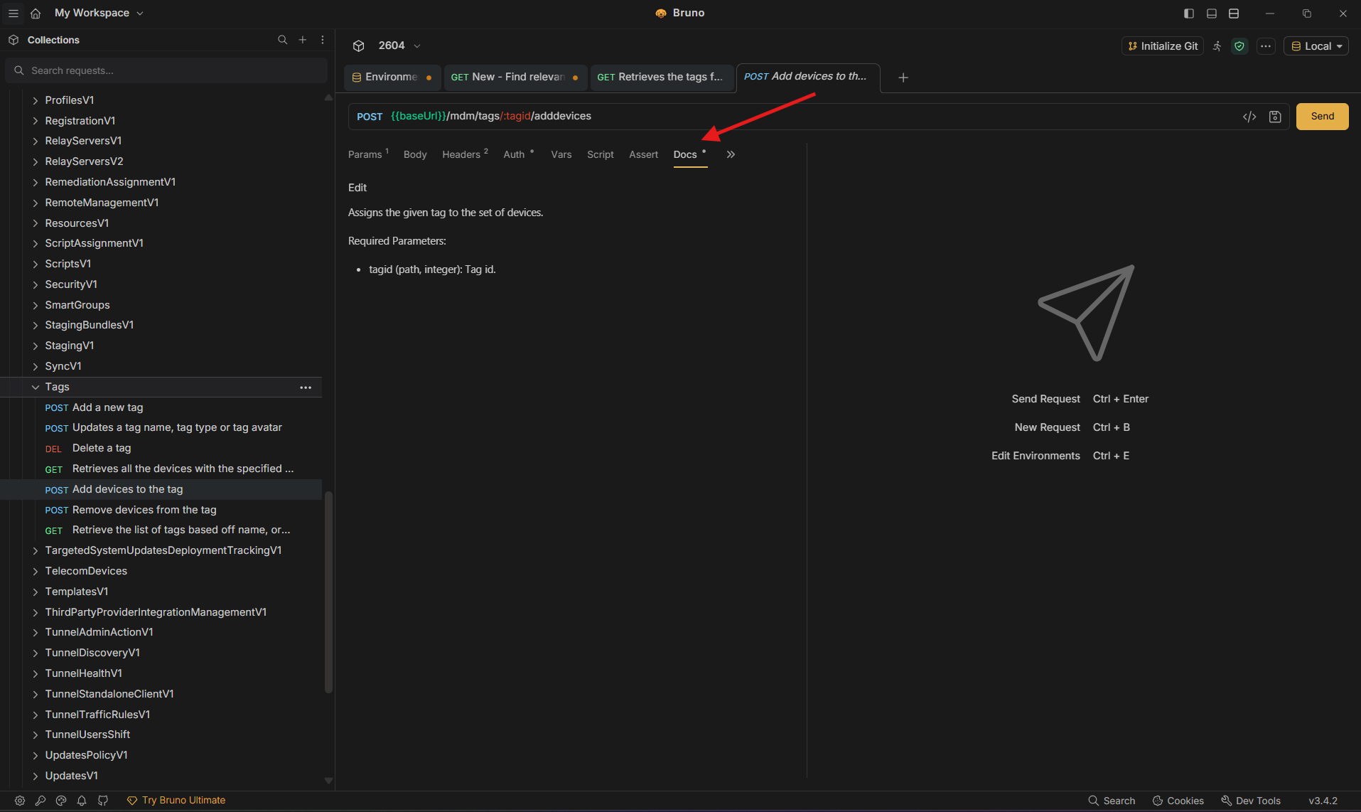 Add devices to tag docs