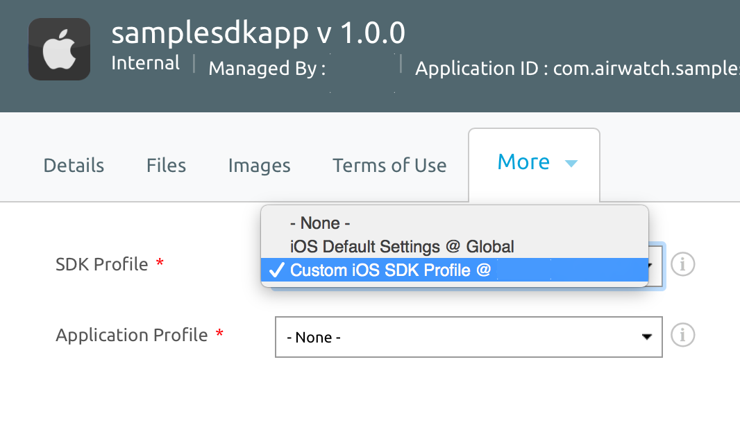 Assign SDK Profile